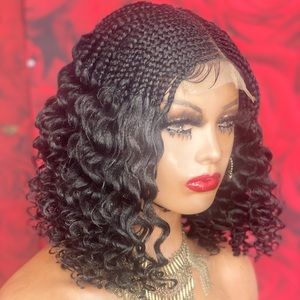 Hand made cornrow curly wig,wig cap size L